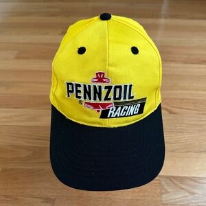 Racing Men's Yellow and Black Logo Cap